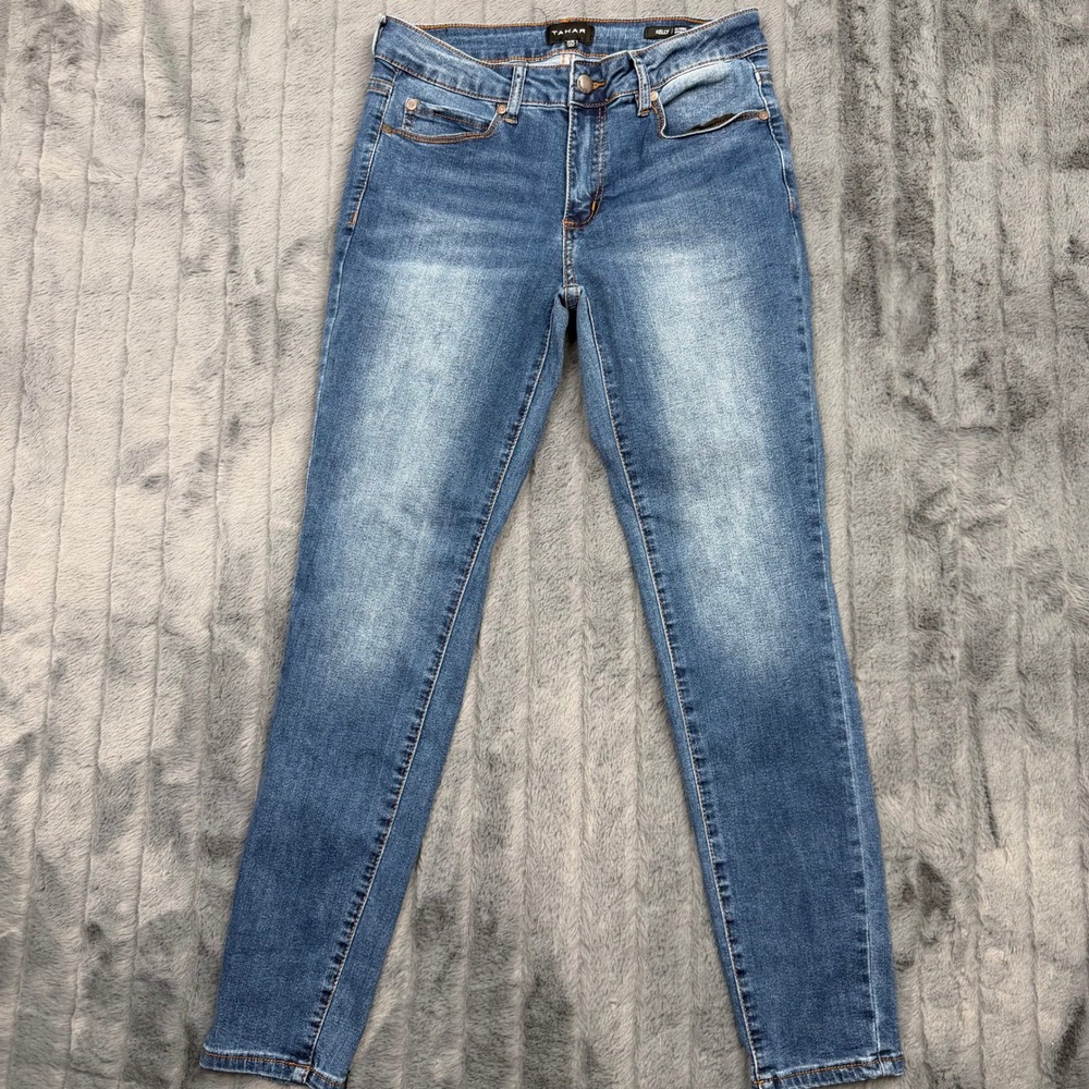 Tahari Kelly Classic Skinny Jeans Womens 6/28 Medium Wash Blue Stretch RN112628